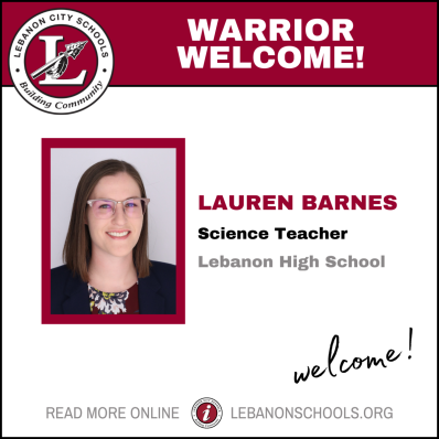 Lauren Barnes, Science Teacher, Lebanon High School